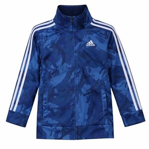 Adidas Blue Camo Three Stripes Track Jacket Kids Boys Size 7